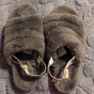 UGG Women's Plush Charcoal Slippers